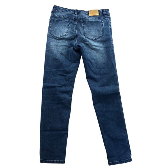 Anne Klein Womens Jeans 6 Missy Leo Skinny Ankle Blue Denim Stretch Casual - Picture 2 of 15